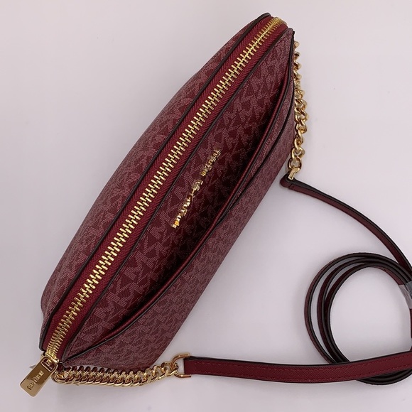 MICHAEL KORS JET SET TRAVEL MEDIUM DOME XCROSS XBODY MULBERRY MULTI COLOR - Picture 7 of 16